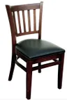 image of Atlanta Booth & Chair W102 Slat Back Solid European Beech Wood Restaurant Chair
