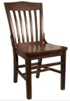 image of Atlanta Booth & Chair W103 Schoolhouse Solid Wood Chair, European Beech Wood, Wood Seat, Slat Back