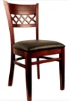 image of Atlanta Booth & Chair W105 Venetian X Back Solid European Beech Wood Chair