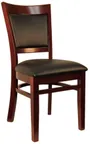 image of Atlanta Booth & Chair W279 Beechwood Restaurant Chair, Wood Seat, Grid Back Style