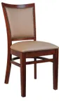 image of Atlanta Booth & Chair W290FUB Wood Restaurant Chair, Full Upholstered Back, Plain Back Style