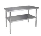 image of Klinger's Trading 16GA-AST3036 36" Open Base Work Table with Open With Undershelf, 16 Gauge Flat Top