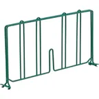 image of Klinger's Trading SDIVIDER18-GREEN 18"W Wire Shelf Divider, 9-1/2"H, Green Epoxy Coated