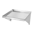 image of Klinger's Trading SW2162 62"W Wall-Mounted Slanted Shelf, 19"D, 16 Gauge 304 Stainless Steel, NSF Certified