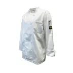 image of Thunder Group CJ605WH2XL Chef Jacket, Long Sleeve French Cuffs, 2XL, 65/35 PolyCotton Blend, White