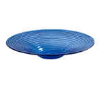 image of American Metalcraft GBB20 Glacier Blue 18" Round Glass Serving Bowl, 128 oz