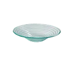 image of American Metalcraft GBG14 14" Round Green Swirled Glass Serving Bowl, 98 oz