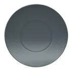 image of Steelite 6151B445 - Medium Well Gourmet 11.25" Round Willow Glass Smoke Finish Plate, Glass Dinnerware, Sold per Dozen