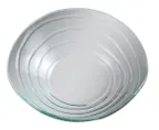 image of Steelite 6506G338 Blue Glass Serving Bowl, 11.5 Round Ripple, 28 Oz, 11-14 inches, Sold per Case of 10