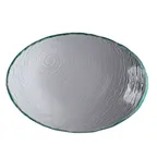 image of Steelite 6512G377 Oval Clear Glass Serving Bowl, 19 oz, 11.625" x 8.25", Scape Glass, 6/Case