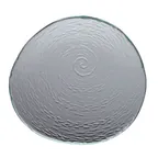 image of Steelite 6512G379 - 10 Round Scape Glass Platter, Clear, 10.125x9.625x1.125in, Sold per Dozen