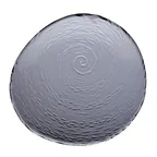 image of Steelite 6513G379 Round Scape Glass Platter, 10.125" Diameter, Smoke, Natural Texture, 1 Dozen