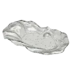 image of Steelite 6525B421 Venus Glass Plate, 12.25x7.5, Free Form, Flowing Elegance, 1 Dozen