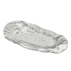 image of Steelite 6525B422 Venus Glass Plate, 9.75" x 5.5", Free-Form, Elegant Design, 1 Dozen