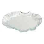 image of Steelite 6525B428 Large Round Flat Glass Plate, 9.875" Diameter, Venus Free Form Design, Catherine Hurand, 1 Dozen