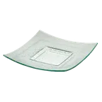 image of Steelite 6527B661 Curved Square Glass Plate, 10" x 10", Clear Creations Glass, Sold per Dozen