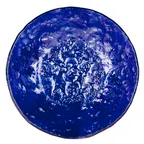 image of Steelite 6537B434 1.5 Qt Indigo Blue Round Glass Serving Bowl, 10.25" Diameter, 6/Case