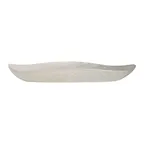 image of Steelite GS193808 18.375" Oval Glass Serving Bowl, 3.25 Qt, Crackle Cream Finish, 97 Oz Capacity, Sold per Case