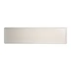 image of Steelite GS193871 Mid Modern Serving Platter, 24.25x6.5, Rectangle, Glass, Solid Cream, Case Quantity
