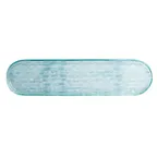 image of Steelite GS193873 Oval Glass Serving Platter, 20.5 x 5.125, Crackle Dusk Blue, Glass, Case