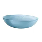 image of Steelite GS196643 Mid Modern 1.25 qt Glass Serving Bowl, 8.25" Round, Solid Dusk Blue, 40 oz