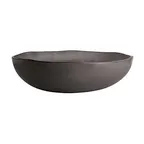 image of Steelite GS196647 11.5" Round Glass Serving Bowl, 3.5 Qt, Dark Grey, Glass Material, Sold per Case