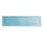 image of Steelite GS196648 24.25" x 6.5" Rectangle Glass Serving Platter, Solid Dusk Blue, 1/Case
