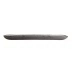 image of Steelite GS196691 1.25 Qt Oval Glass Serving Bowl, 24.125" x 1.625"H, Dark Grey Crackle Finish, Sold per Case