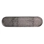 image of Steelite GS196697 Oval Glass Serving Platter, 20.5x5.125, Dark Grey Crackle, Glass, 1/Case