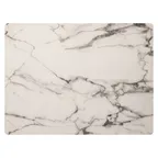 image of Steelite MTPLMA071216 Rectangular Silicone Placemat, 12" x 16", Gray Marble Pattern, Modern Twist - 1 Dozen