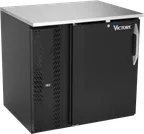 image of Victory VBB36HC-B 36" Back Bar Refrigerator, 10.2 cu. ft., Black Exterior, Stainless Steel Top, 1 Door