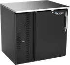 image of Victory VBB36HC-F-B 36" Back Bar Refrigerator, 1 Door, 10.162 cu. ft., Black Exterior, Stainless Steel Interior