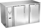 image of Victory VBB58HC-F-S 58" Stainless Steel Back Bar Refrigerator, 17.836 cu. ft., 2 Doors, LED Lighting