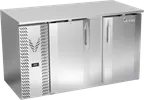 image of Victory VBB58HC-S 58" Stainless Steel Back Bar Refrigerator, 17.8 cu. ft., 2 Doors, 115V