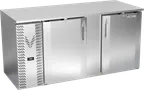 image of Victory VBB68HC-S 68" Stainless Steel Back Bar Refrigerator, 2 Doors, 21.984 cu. ft., 115V