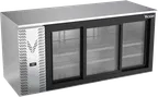 image of Victory VBB72HC-F-GS-S 72" 3-Door Back Bar Cooler, Stainless Steel, 23.6 cu. ft., 115V