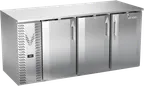 image of Victory VBB72HC-F-S 72" Stainless Steel Back Bar Refrigerator, 23.643 cu. ft., 3 Doors, LED Lighting