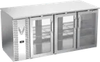 image of Victory VBB72HC-FG-PT-S Pass-Thru Cooler, 72" W, 23.6 Cu Ft, 6 Glass Doors, LED, R290, 1/3 HP 115V