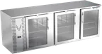 image of Victory VBB94HC-G-S 94" 3-Door Back Bar Refrigerator, 32.768 cu. ft., Stainless Steel, 115V