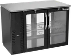 image of Victory VBBN48HC-FG-PT-B Back Bar Cooler 48"W x 28‑3/4"D x 34"H 12.56 cu ft Black 4 Doors LED R290