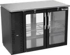 image of Victory VBBN48HC-G-PT-B Back Bar Cooler, 48"W×28.75"D×34"H, 12.56 cu ft, Black, Top, 4 Doors, LED