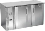 image of Victory VBBN58HC-S 58" Stainless Steel Back Bar Refrigerator, 14.8 cu. ft., 2 Solid Doors, 115V