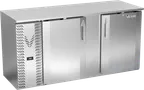 image of Victory VBBN68HC-F-S 68" Stainless Steel Back Bar Cooler, 18.24 cu. ft., 2 Solid Doors, LED Lighting