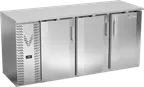 image of Victory VBBN72HC-S 72" Stainless Steel Back Bar Refrigerator, 3 Doors, 19.618 cu. ft., 115V