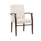 image of G & A 2853 Mila Banquet Arm Chair, Stackable 3 High, Upholstered Back & Seat, Welded 12 Gauge Aluminum
