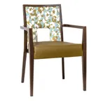 image of G & A 2854 Auburn Banquet Arm Chair, Stacks 5 High, Upholstered Back & Seat, 12 Gauge Aluminum
