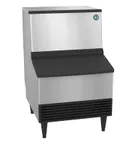 image of Hoshizaki KM-231BAK Crescent Cube Ice Maker with Bin, 223 lb/24hr, 80 lb Storage, Stainless Steel, Air-Cooled