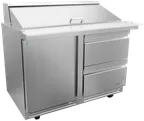 image of Asber APTM 48 18 D2 P 48" Mega Top Sandwich and Salad Prep Table w/ 2 Drawers & 1 Door, 18 Pans