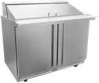 image of Asber APTM 48 18 P 48" 2-Door Mega Top Sandwich and Salad Prep Table, 18 Pans