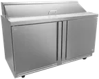 image of Asber APTS 60 16 P 60" 2-Door Sandwich and Salad Prep Table, 16 Pans, Stainless Steel